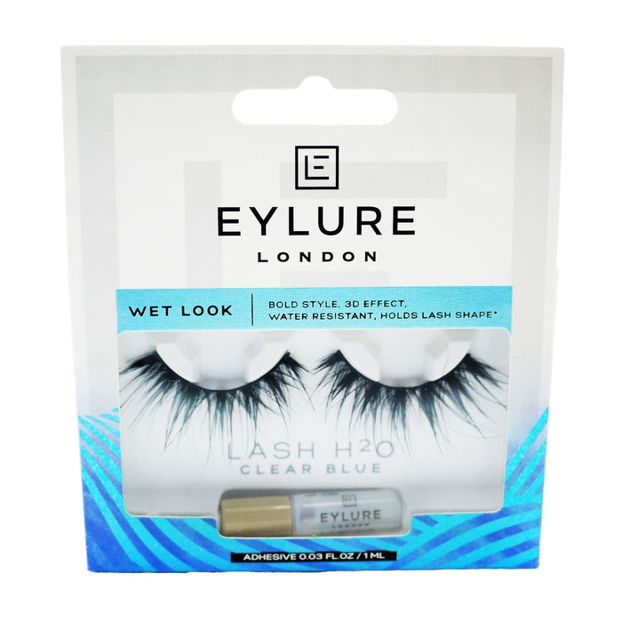 EYELURE LASH H20 WET LOOK FAUX MINK EYELASHES CLEAR BLUE