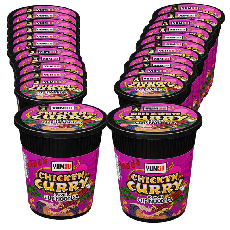 Yumsu Chicken Curry Flavoured Cup Noodles 60g (Box of 24) - image 2