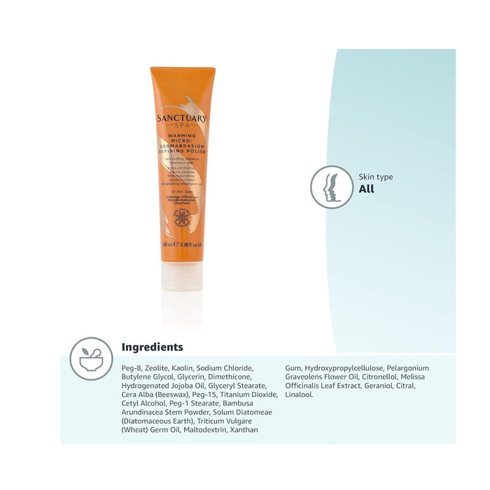 Sanctuary Spa Face Scrub, Warming Micro-Dermabrasion Polish, Exfoliator, 100 ml