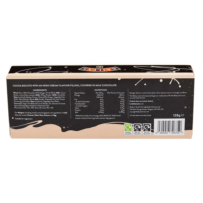 Baileys Creams Milk Chocolate Biscuit (14 x 128g)