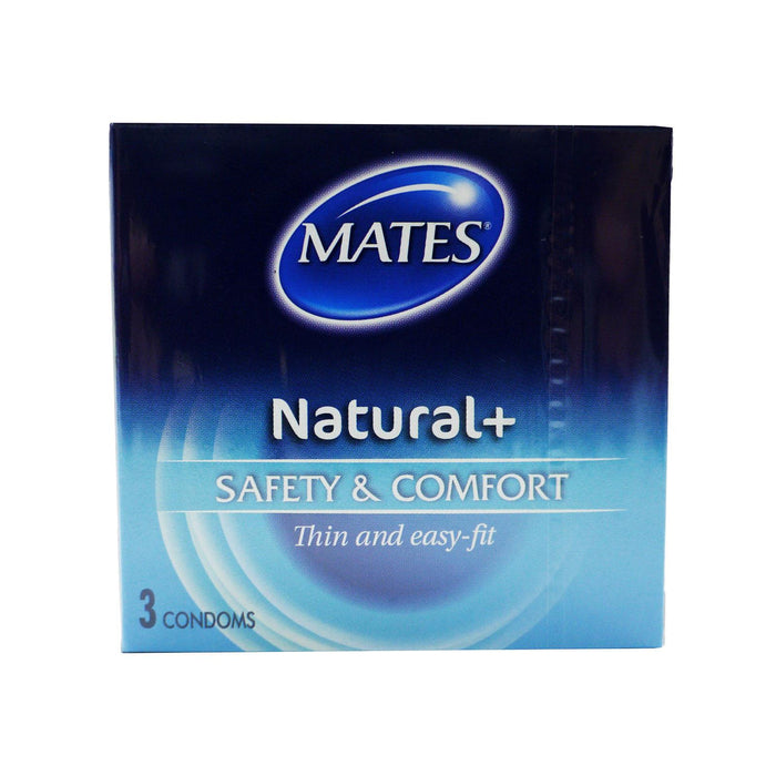 36 x Mates Natural+ Condoms (12 x 3 pack) BBE 31/03/25