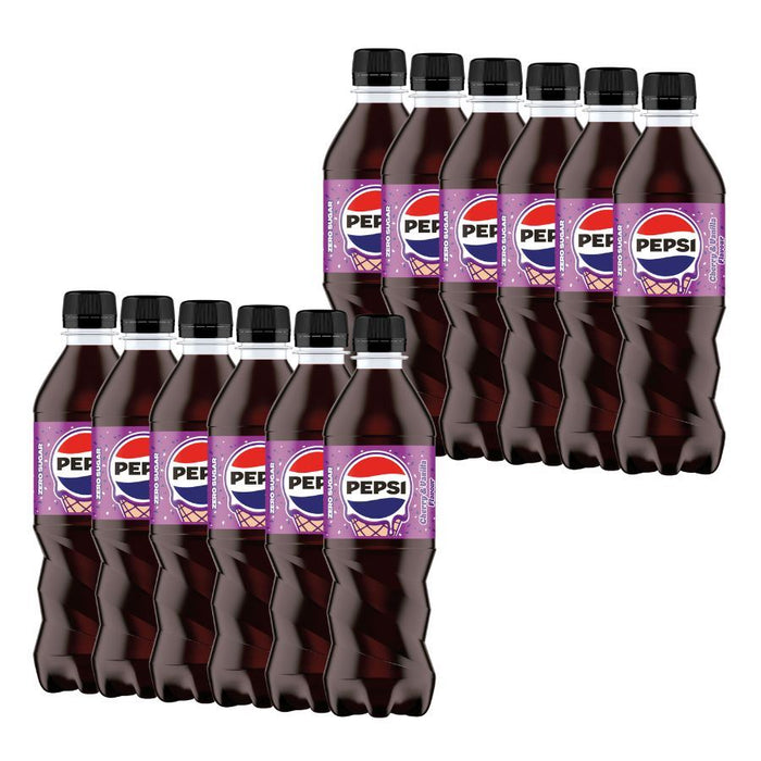 Pepsi Cherry & Vanilla Flavour Zero Sugar Bottle (12 x 500ml)