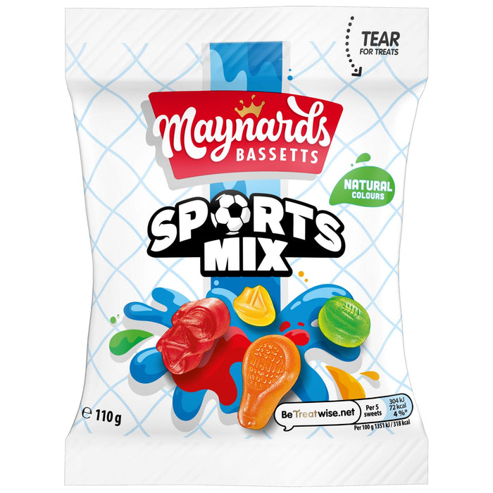 Maynards Bassetts Sports Mix Candy Sweets Sharing Bag (10 x 110g)