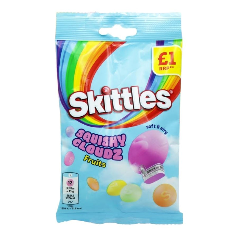 Skittles Squishy Cloudz Fruit Sweets Treat Bag (14 x 70g) - image 2