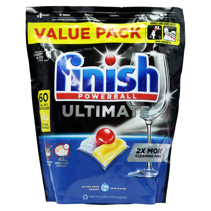 Finish Ultimate Lemon Dishwashing Tablets 60s