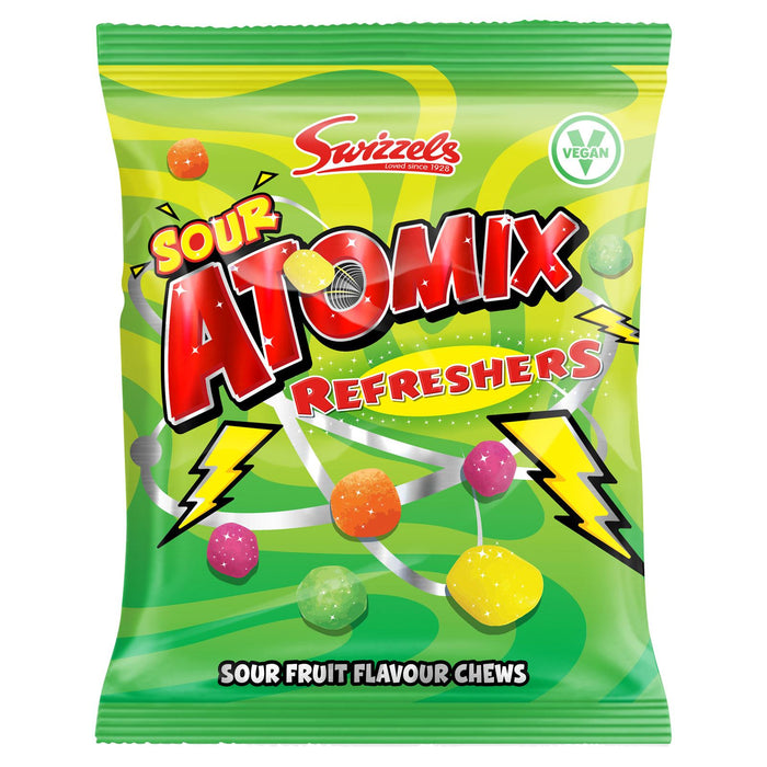 Swizzels Atomix Sour Refreshers Fruit Flavour Chews (12 x 110g)