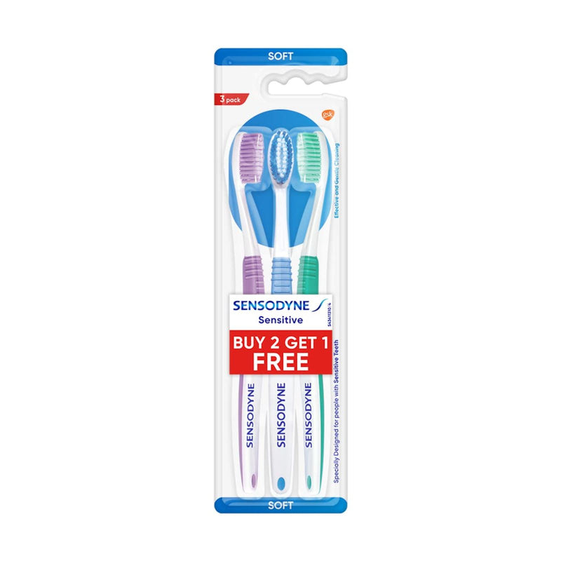 Sensodyne Toothbrush Sensitive Soft, Pack of 3
