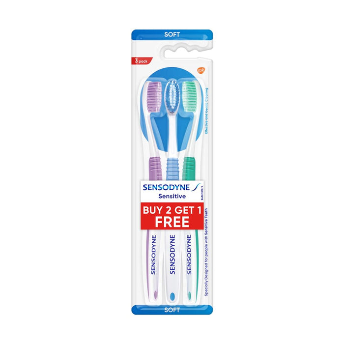 Sensodyne Toothbrush Sensitive Soft, Pack of 3