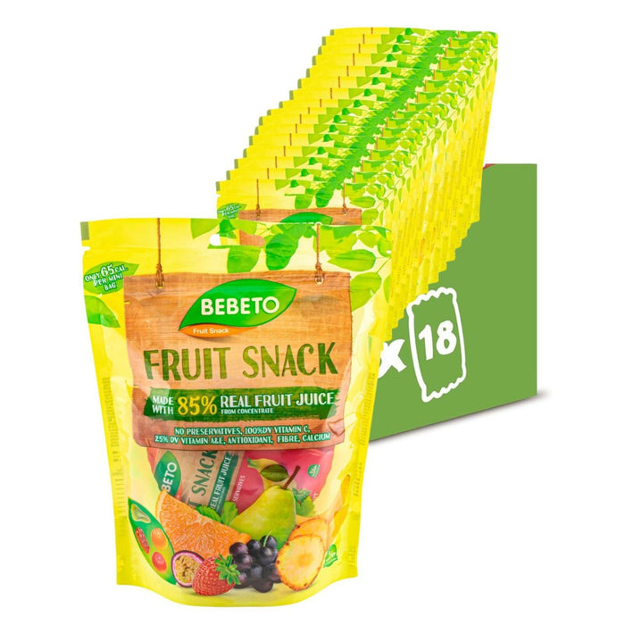Bebeto Fruit Snacks  7 Pack 105g (Box of 18)