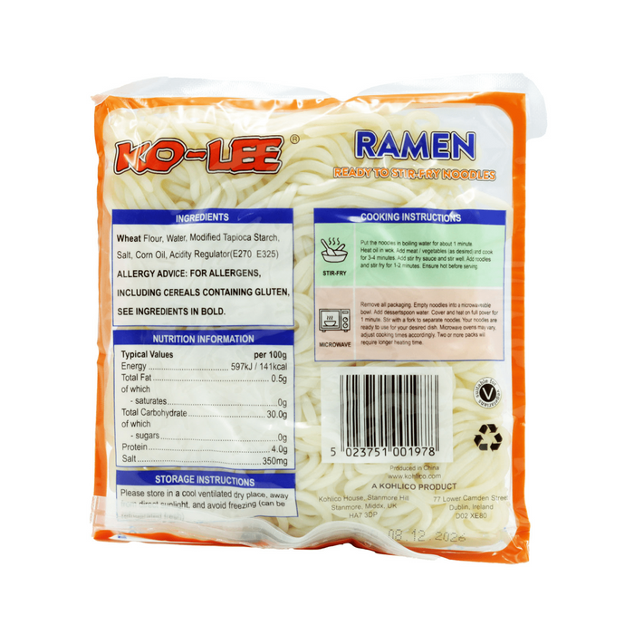 Ko-Lee Ramen Ready To Stir-Fry Noodles (10 x 180g)