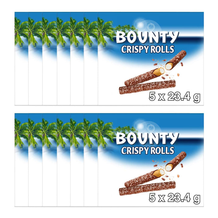 Bounty Milk Chocolate Crispy Rolls 5 pack 117g (Box of 14)