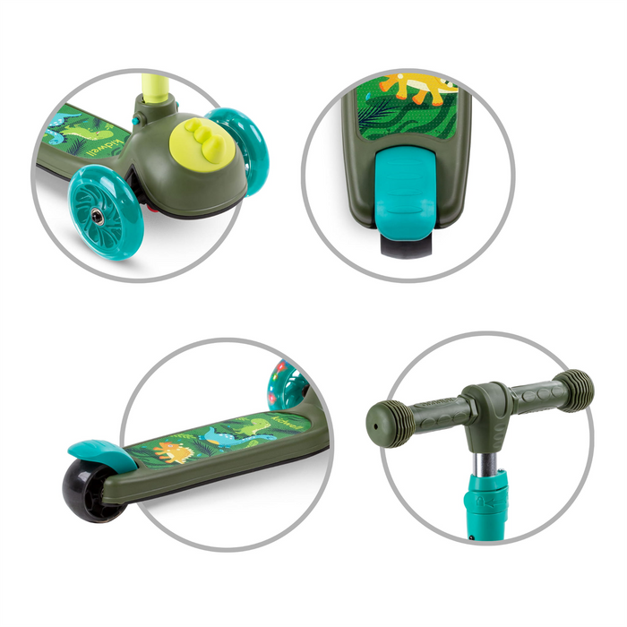 Kidwell 3 Wheeled Light Up Balance Scooter (Dinosaur)
