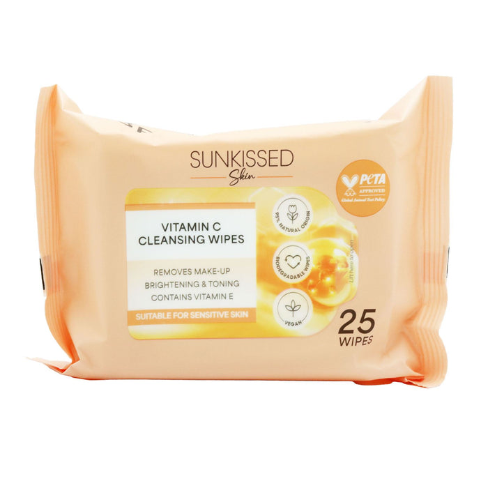 Sunkissed Skin Vitamin C Cleansing Wipes - 25 Pieces