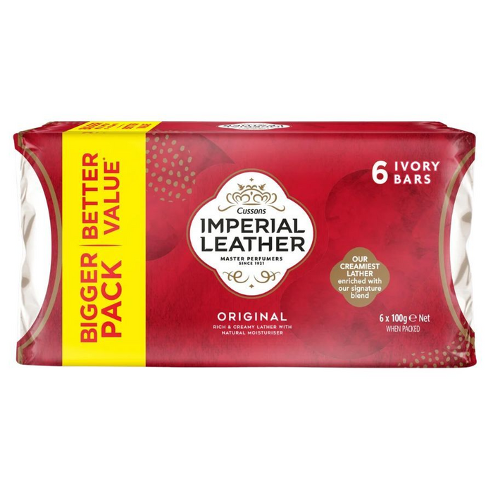 Imperial Leather Original Bar Soap 6 Pack (90g)