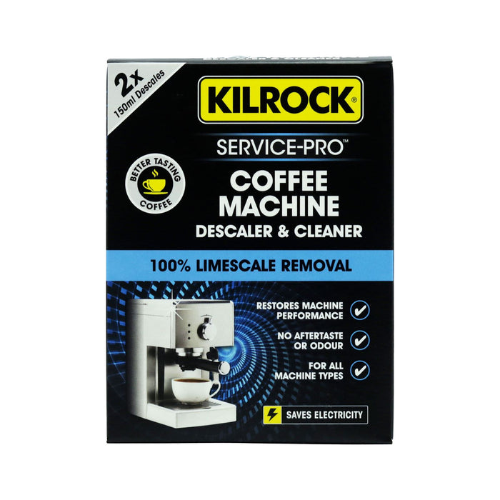 Kilrock Service-Pro Coffee Machine Descaler & Cleaner, 2 Descaling Doses (150ml Each)