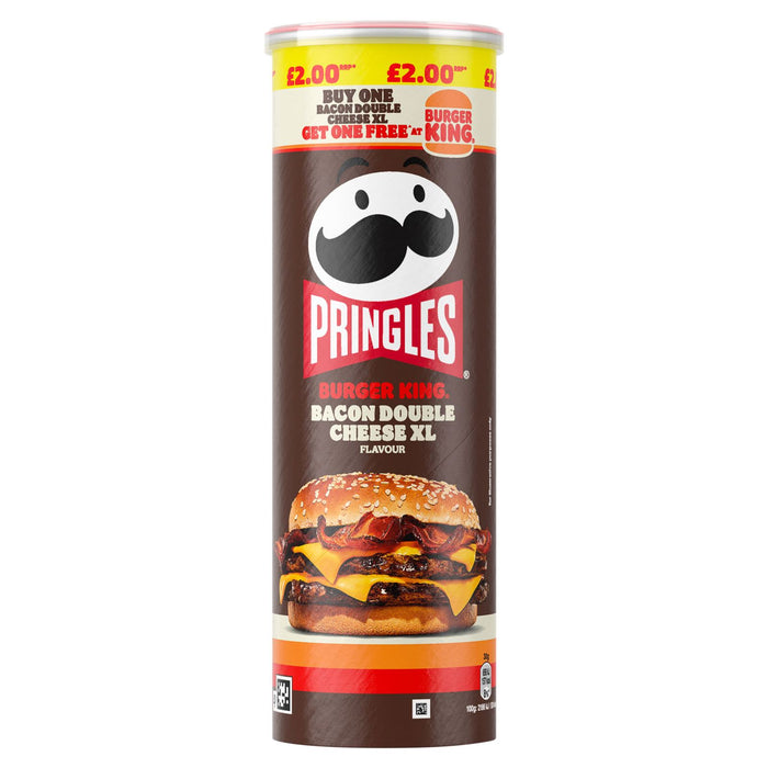 Pringles Burger King Bacon Double Cheese XL Flavour Sharing Crisps (6 x 165g)
