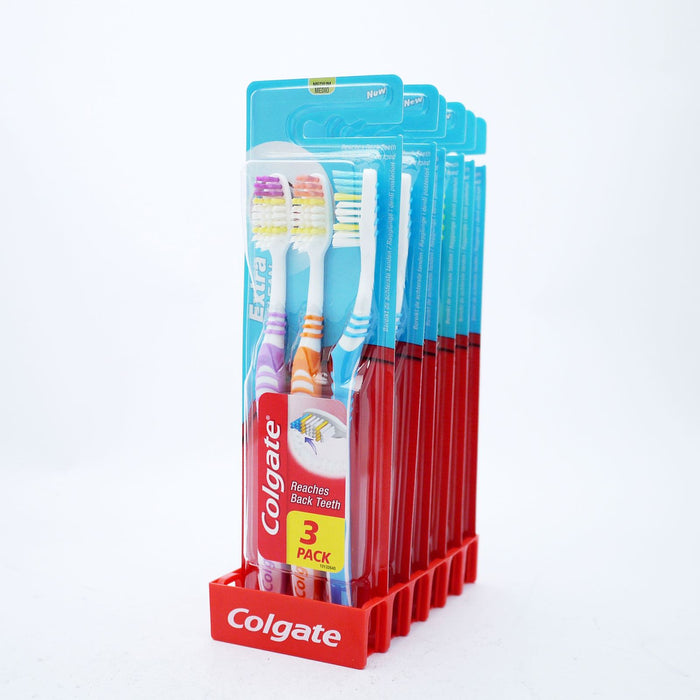 Colgate Extra Clean Medium Toothbrush - 3 Pack