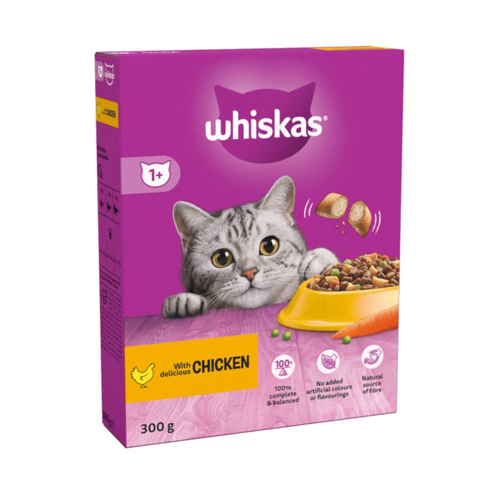 Whiskas 1+ Cat Complete Dry with Chicken 300g (Box of 6)
