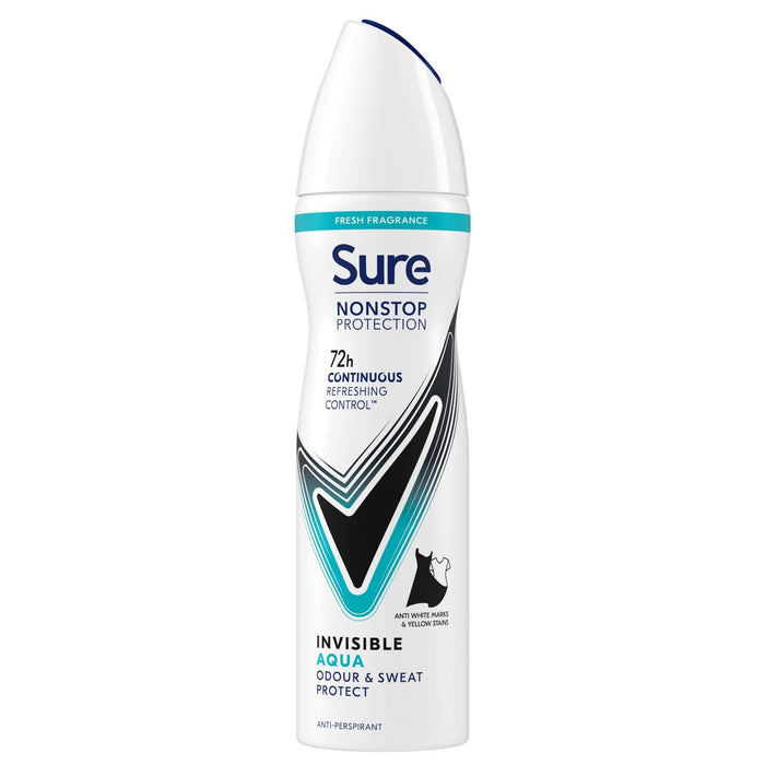 Sure Nonstop Protection Invisible Aqua 72H Anti-Perspirant Aerosol (150ml)