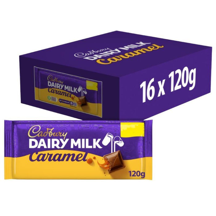 Cadbury Dairy Milk Caramel Chocolate Bar (16 x 120g)