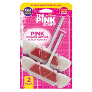The Pink Stuff Power Active Toilet Blocks 2 Pack (2x50g)