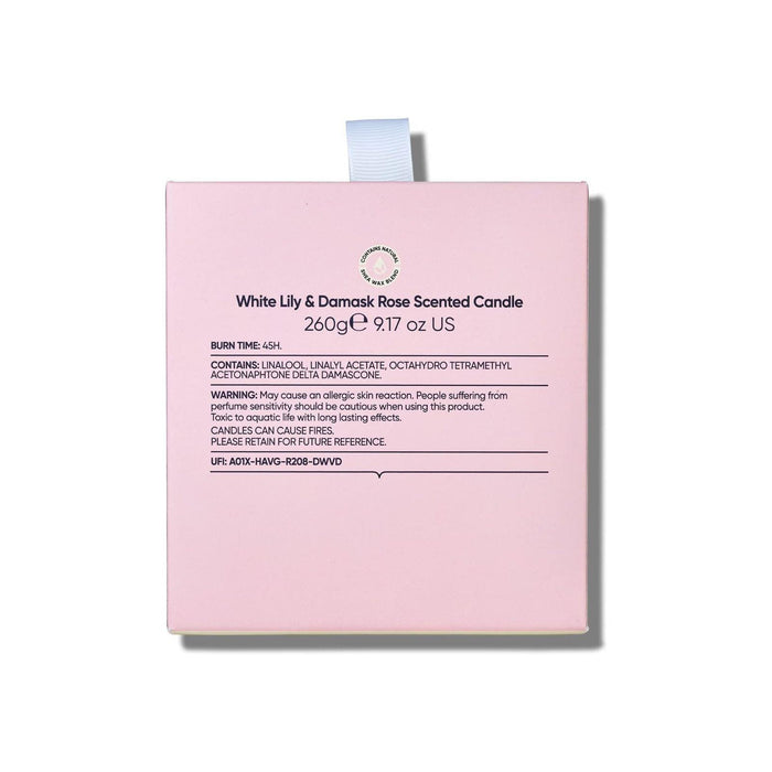 Sanctuary Spa Lily and Rose Scented Candle Natural Shea Wax 260g