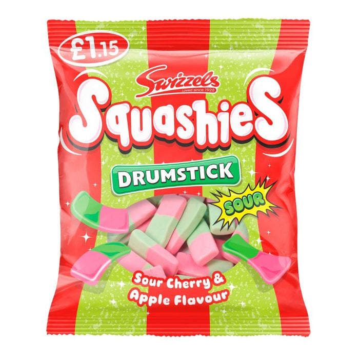 Swizzels Drumstick Squashies Sour Cherry and Apple Flavour (12 x 120g)