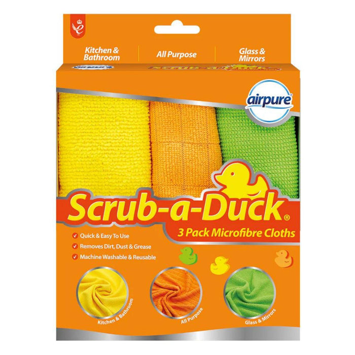 AirPure Scrub-a-Duck Microfibre Cloths 3 Pack