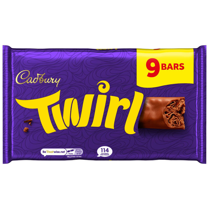 Cadbury Twirl Chocolate Bar 9 Pack Multipack (10 x 193.5g)