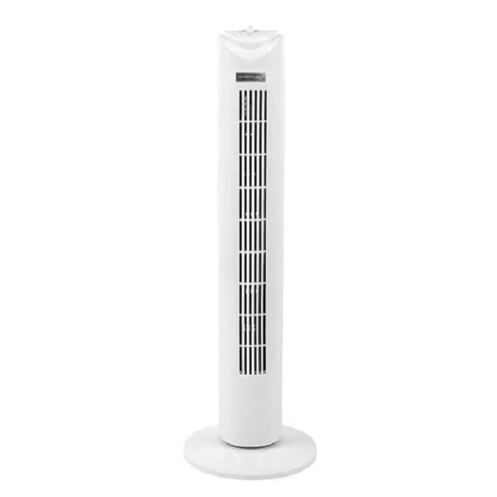 Status Tower Fan, Portable Oscillating Fan, 3 Speed Adjustable Angle Tower, White,  32 Inch