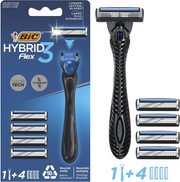 BIC Flex 3 Hybrid Men's Razors with 1 Handle and 4 Cartridges - image 2