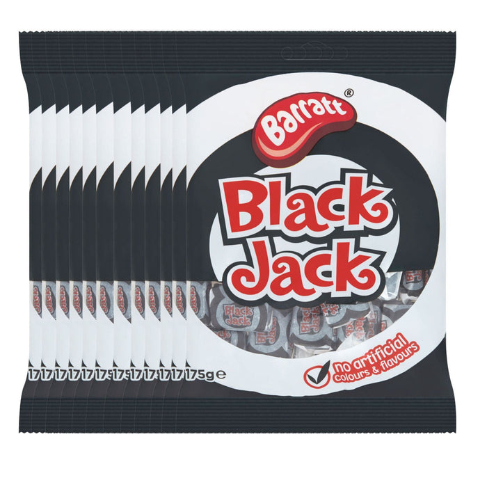 Barratt Black Jack Chew Bag 175g (Box of 13)