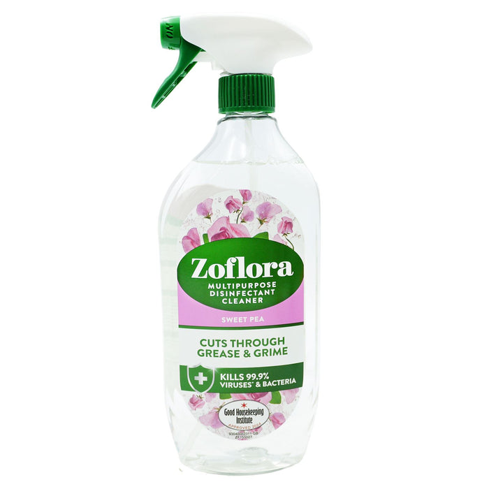 Zoflora Sweet Pea Multipurpose Disinfectant Spray, Antibacterial Multi-surface Cleaner, Pet-Friendly, 800ml