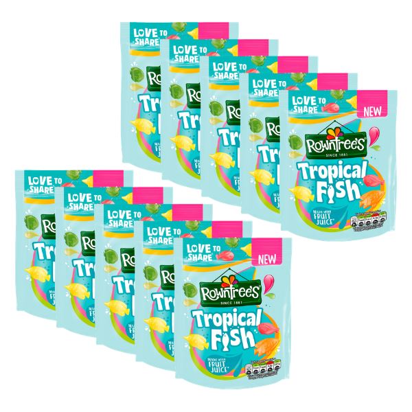 Rowntree's Tropical Fish Sweets Sharing Bag (10 x 115g)