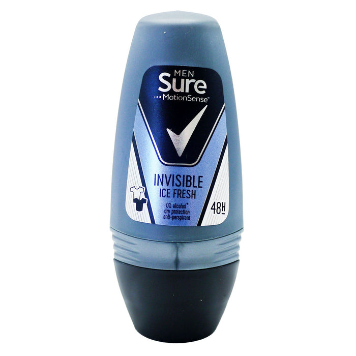 Sure Men Invisible Ice Fresh Antiperspirant Deodorant Roll On 50ml