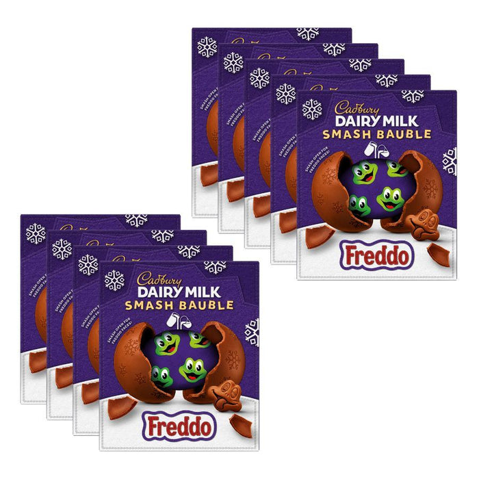 Cadbury Dairy Milk Chocolate Smash Bauble Freddo Faces (9 x 90g)