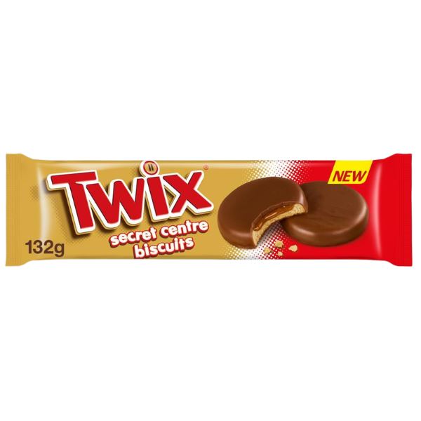 Twix Secret Centre Chocolate & Caramel Biscuits (12 x 132g)
