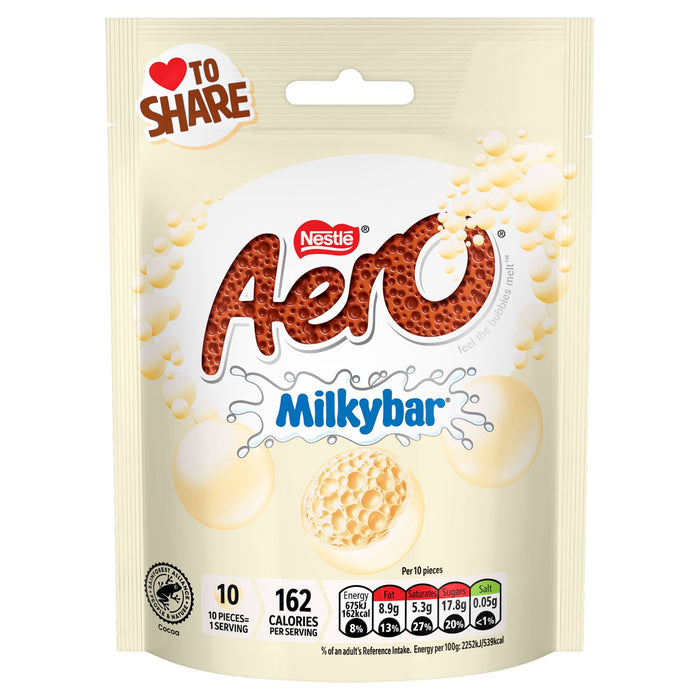Nestlé Aero Milkybar Bubbles Bag (8 x 92g)