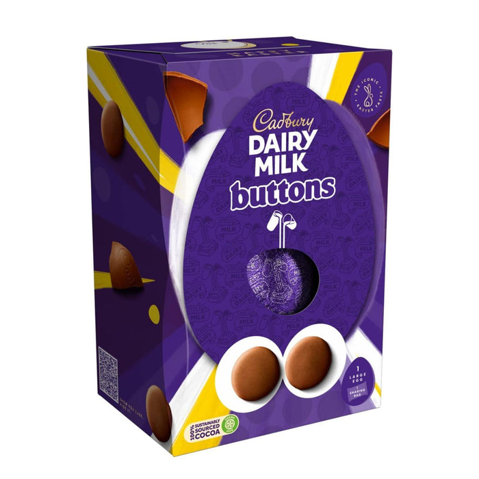 Cadbury Dairy Milk Chocolate Giant Buttons Easter Egg, 195g