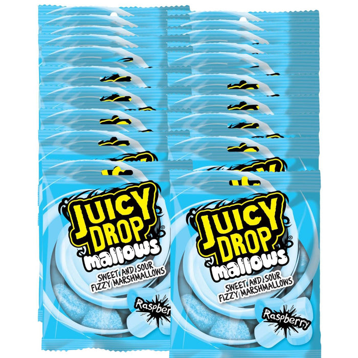 20x Bazooka Juicyy Drop Mallows Raspberry Bag Raspberry flavoured 100g