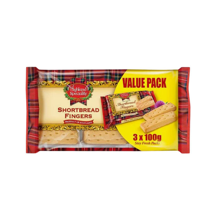 Highland Scottish Shortbread Fingers 300g (Box of 18)
