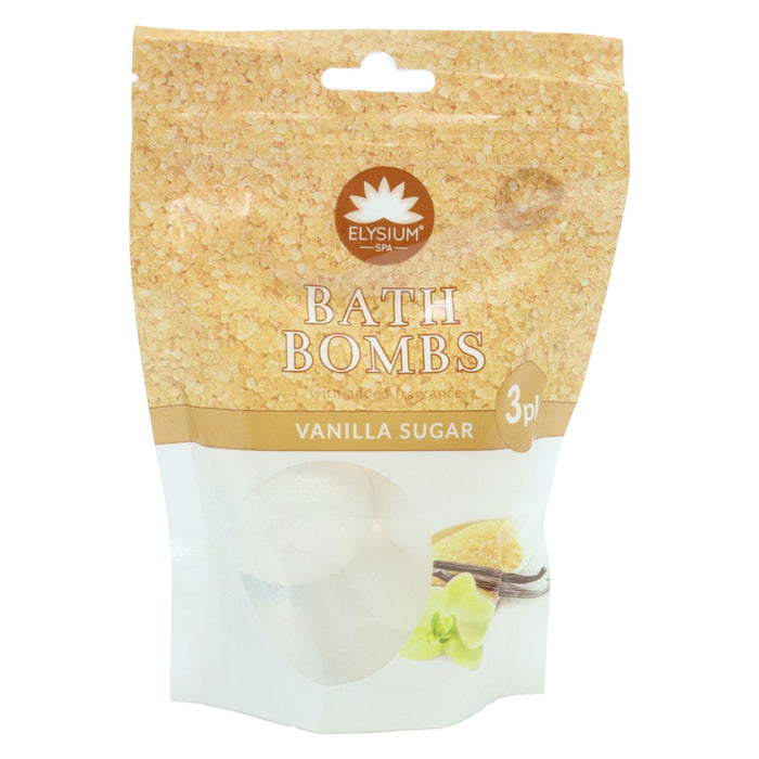 Elysium Spa Vanilla Sugar Triple Bath Bombs Pack
