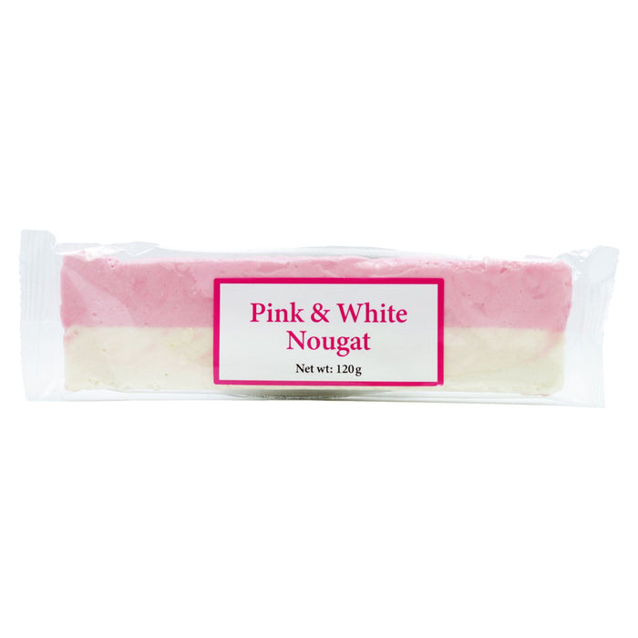 The Real Candy Co. Pink & White Nougat Bars (24 x 120g)