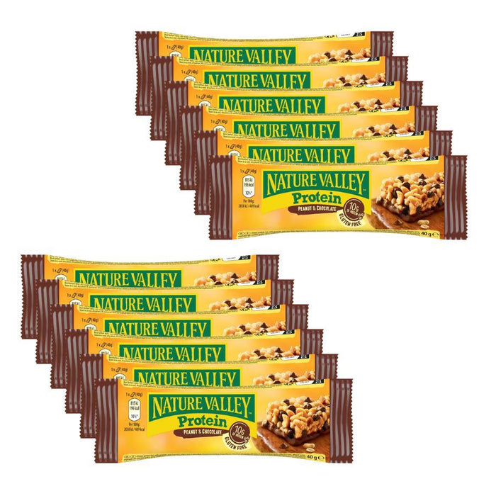 Nature Valley Protein Peanut & Chocolate Cereal Bars (12 x 40g)