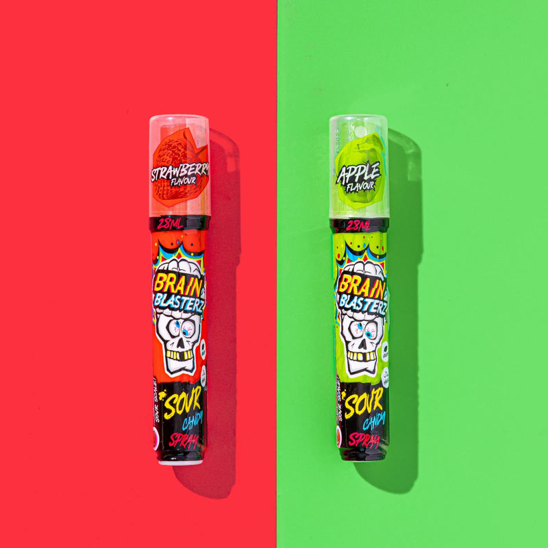 Brain Blasterz Sour Candy Spray Apple & Strawberry Flavor 28 ml (Box of 18) - image 2