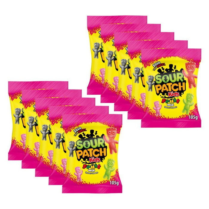 Sour Patch Kids Fruit Mix Flavour Sweets (10 x 105g)