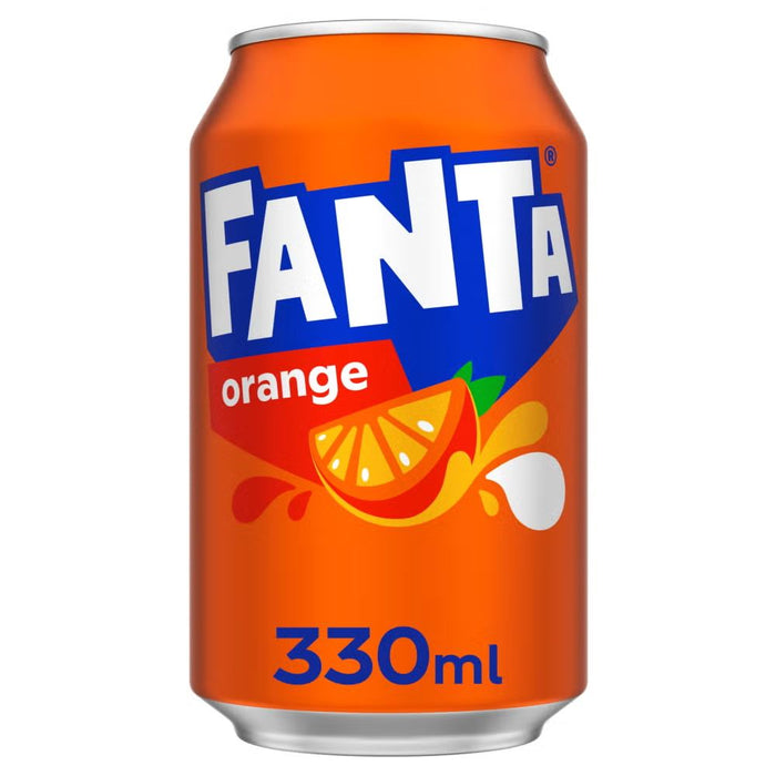 Fanta Orange Flavoured Soda Cans (24 x 330ml)