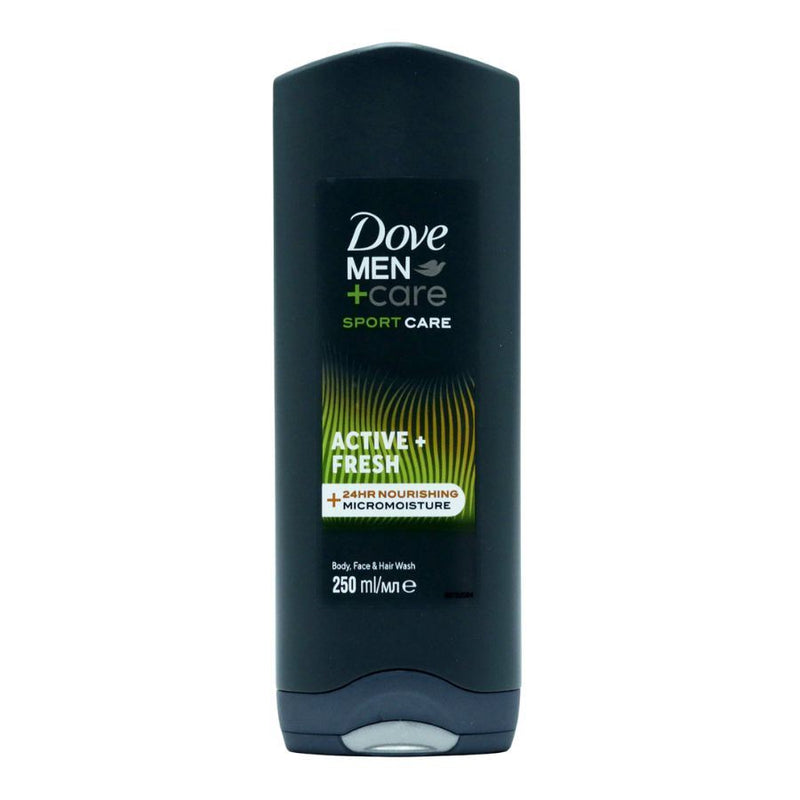 Dove Men+Care Sport Care Active Fresh 3-in-1 Body Wash Shower Gel (225ml)