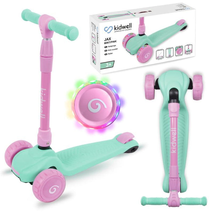Kidwell 3 Wheeled Light Up Balance Scooter (Mint/Pink)