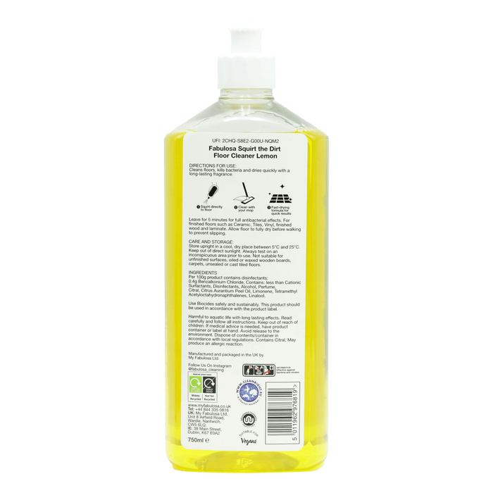 Fabulosa Squirt The Dirt Lemon Floor Cleaner (750ml)